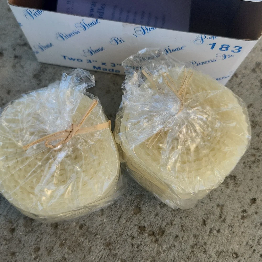 Princess‎ House Cream Honeycomb Candles, 2 Sets